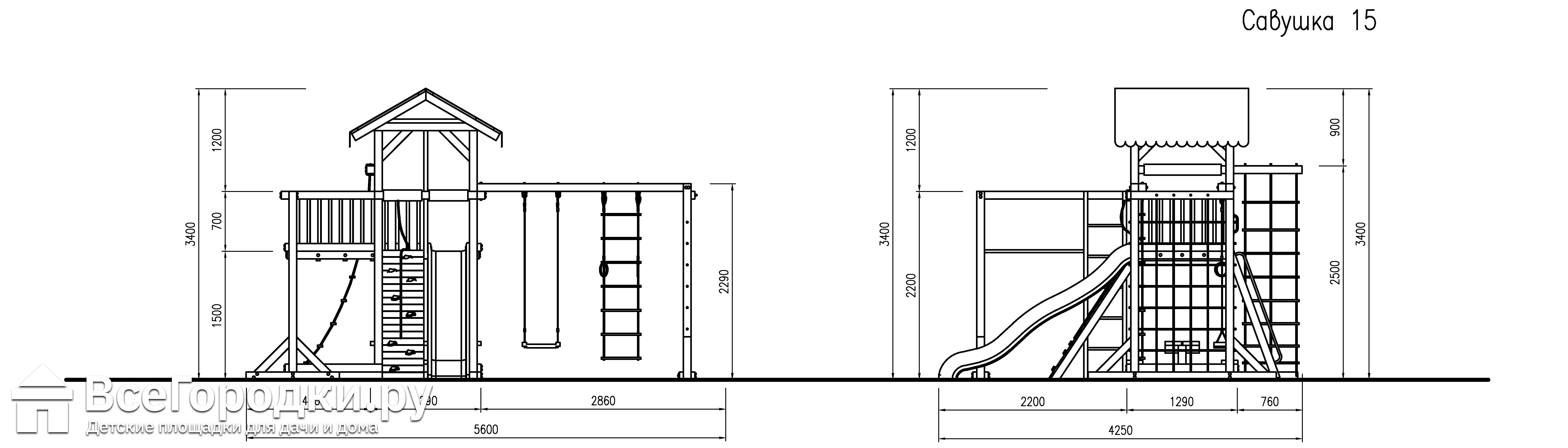 Детская игровая площадка Савушка 15
