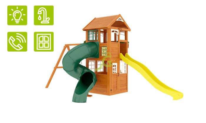 Детская игровая площадка Igragrad Клубный домик с трубой Luxe