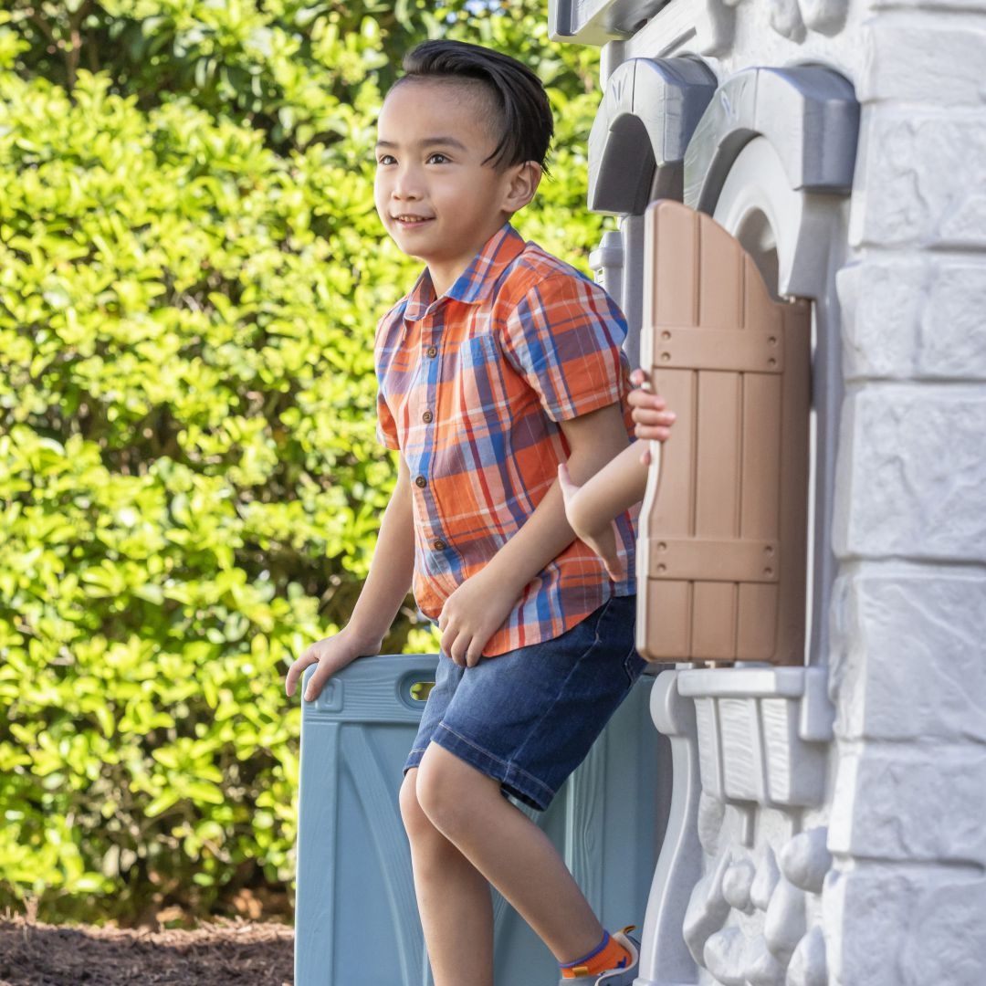 Детский Двухэтажный домик с горкой Step-2 Приключение