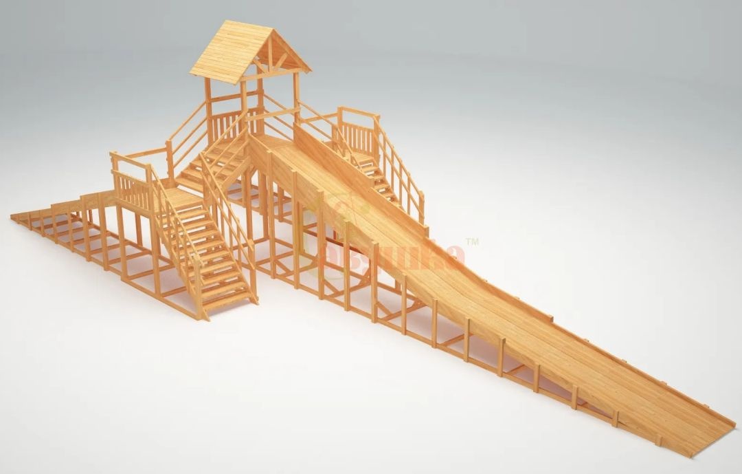 Зимняя горка Савушка Зима Wood-11