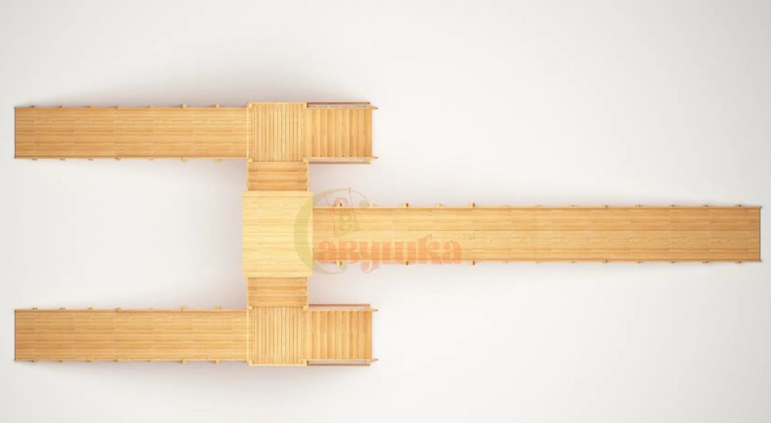 Зимняя горка Савушка Зима Wood-11