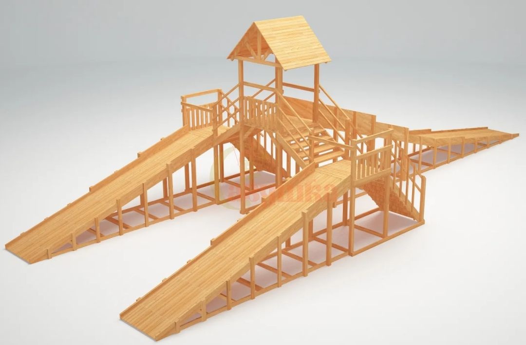 Зимняя горка Савушка Зима Wood-11