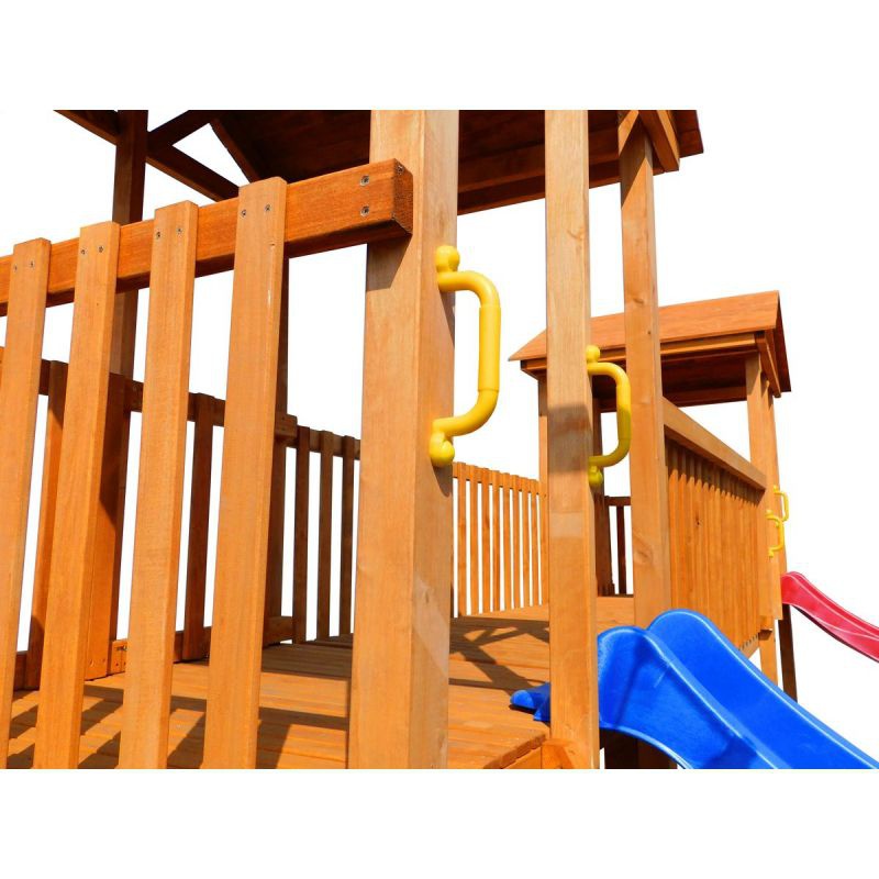 Детская площадка Можга Спортивный городок 6 с качелями и узким скалодромом