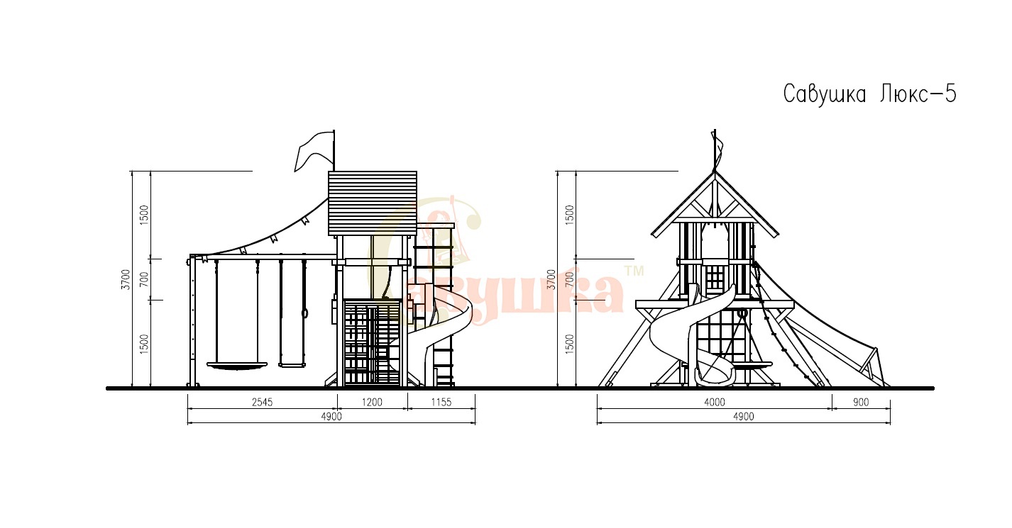 Детская игровая площадка Савушка Lux 5