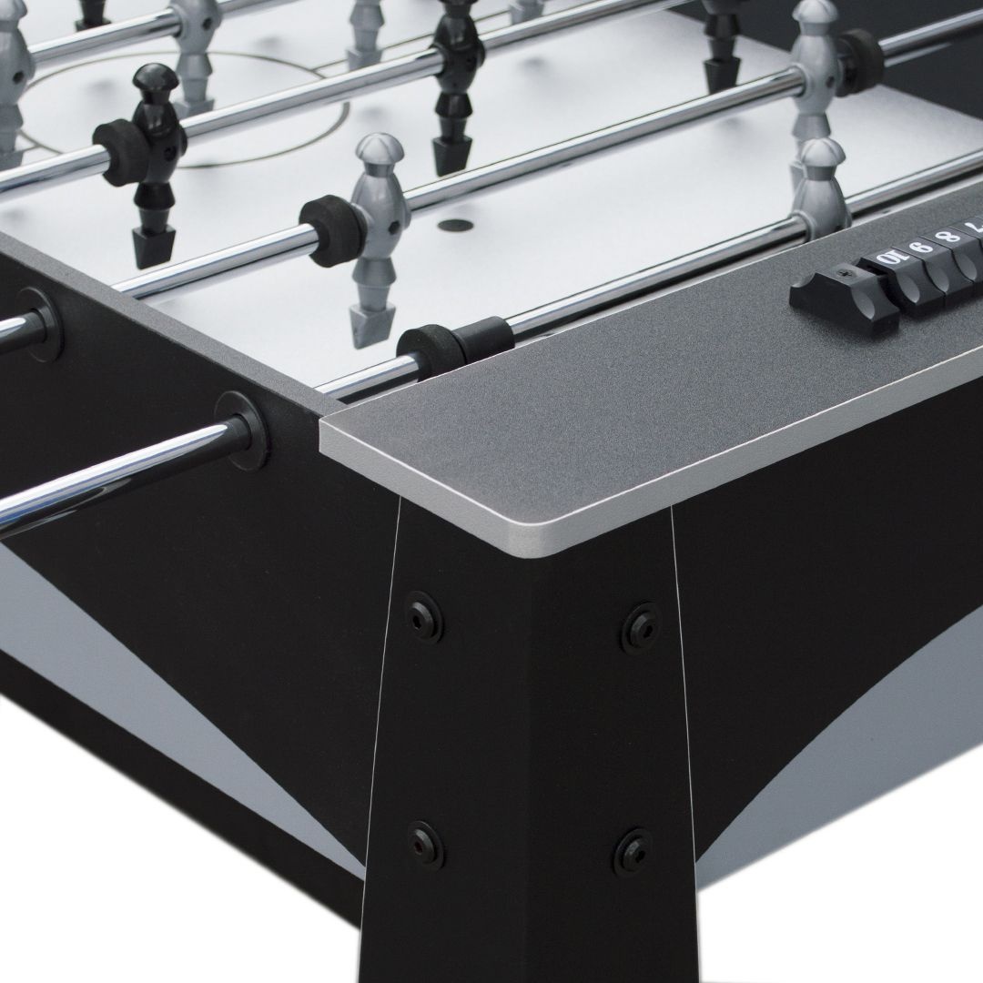 Игровой стол - футбол Hit черно-серебристый