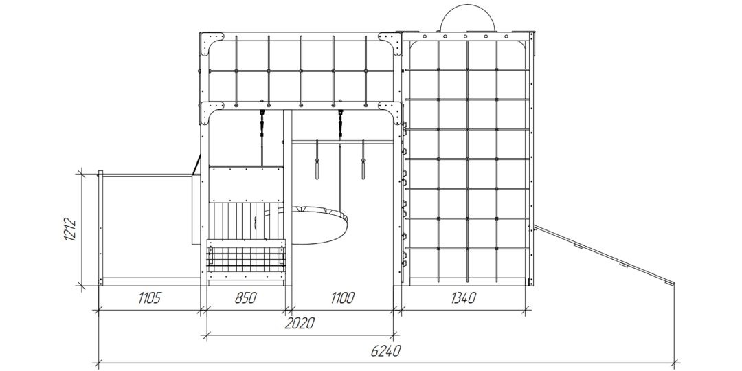 Детская площадка Савушка КУБ-2 (Махагон)