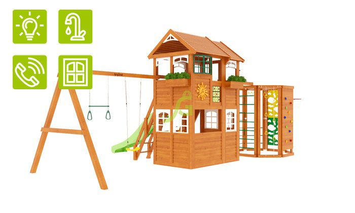 Детская игровая площадка Igragrad Клубный домик 2 с WorkOut Luxe