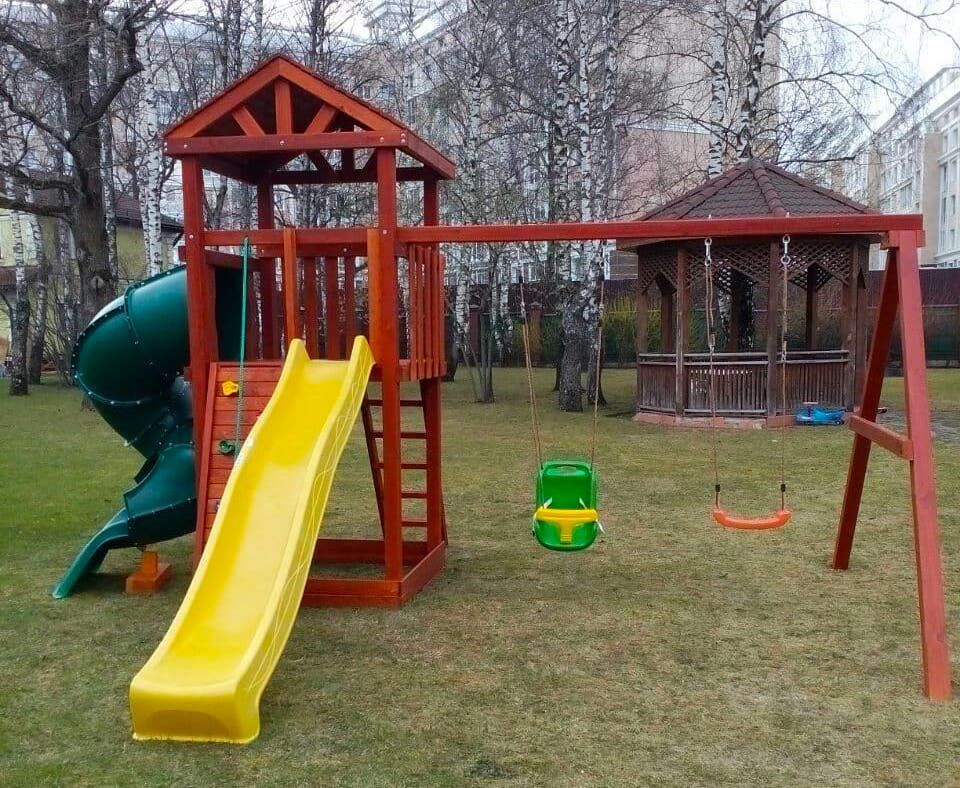 Детская игровая площадка Igragrad Панда Фани с винтовой трубой