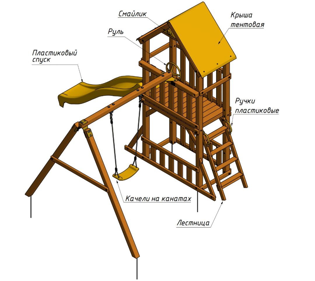 Детская деревянная площадка MoyDvor Замок