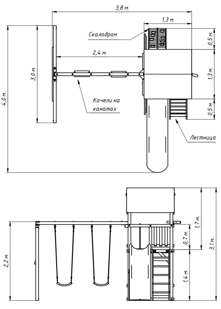 Детская деревянная площадка MoyDvor Версаль