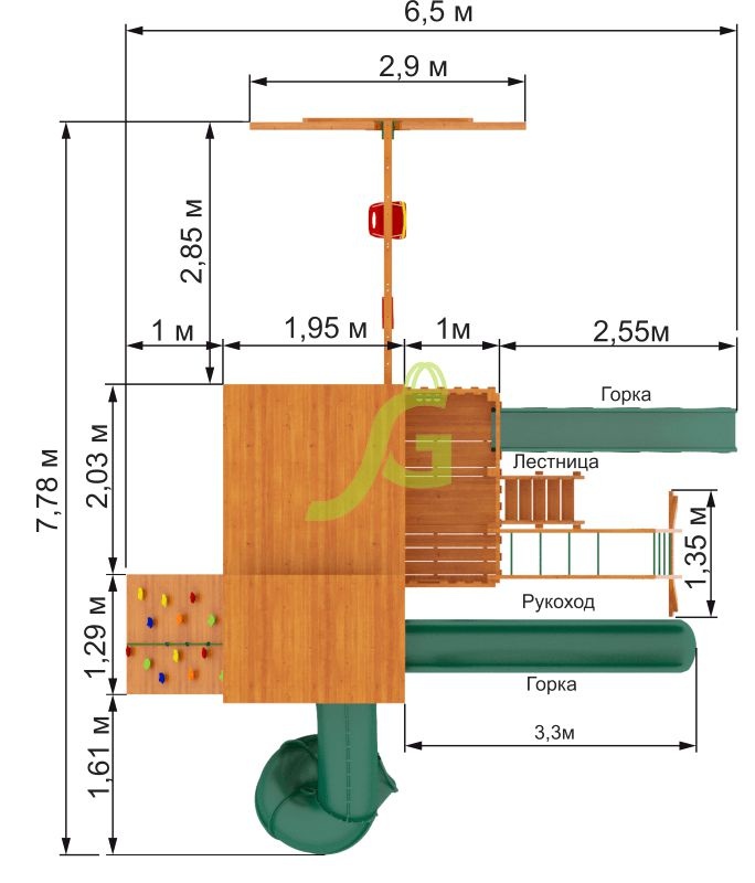 Детская деревянная площадка IgraGrad Домик 5