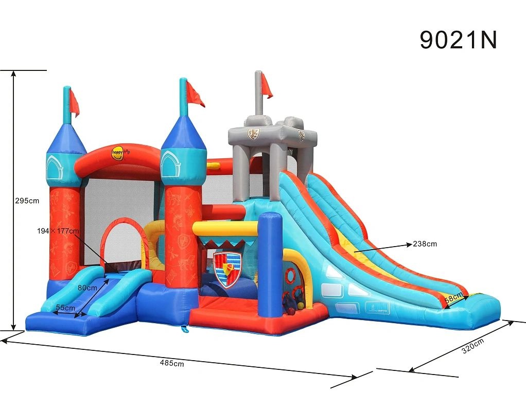 Надувной батут Happy Hop Цитадель 3 в 1