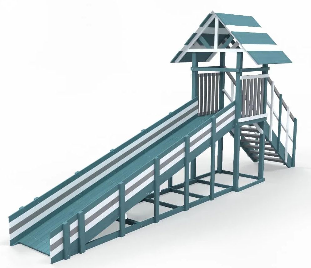 Детская площадка Савушка Зима 5 скат 5м Серый Индиго