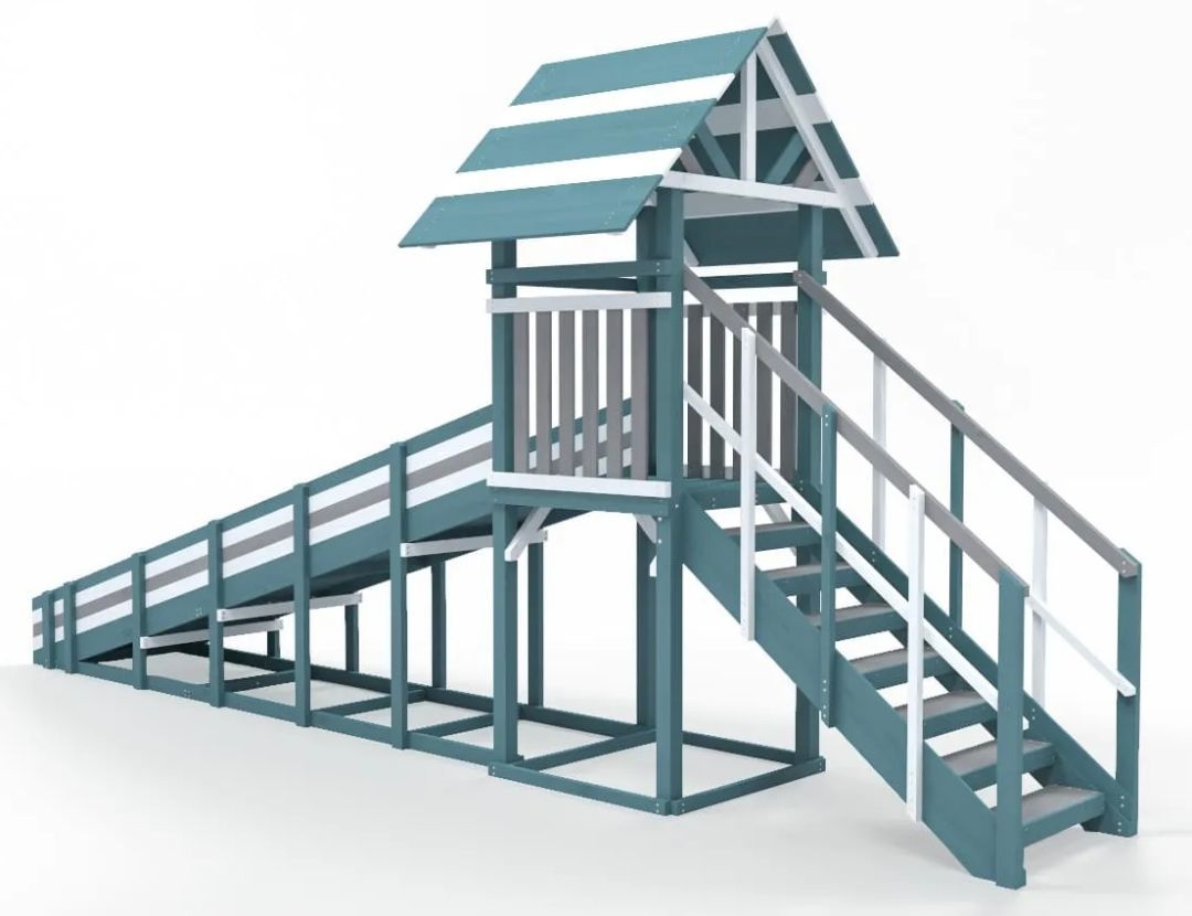 Детская площадка Савушка Зима 5 скат 5м Серый Индиго