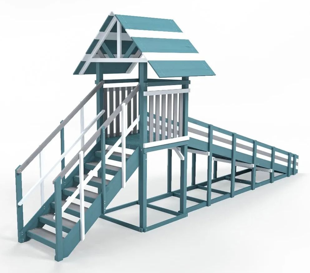 Детская площадка Савушка Зима 5 скат 5м Серый Индиго