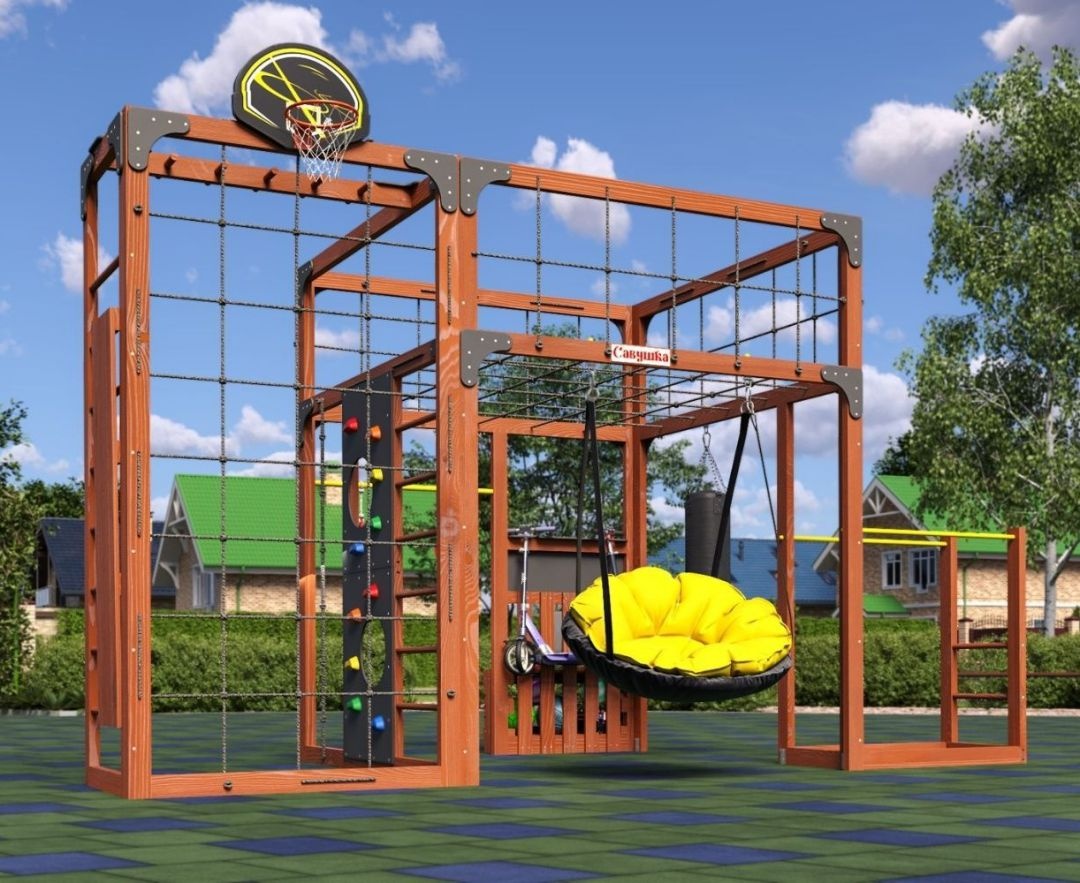 Детская площадка Савушка КУБ-2 (Махагон)