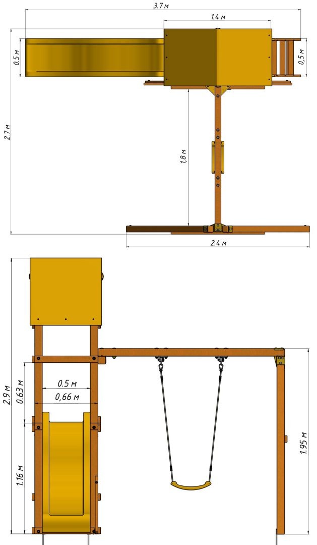 Детская деревянная площадка MoyDvor Замок