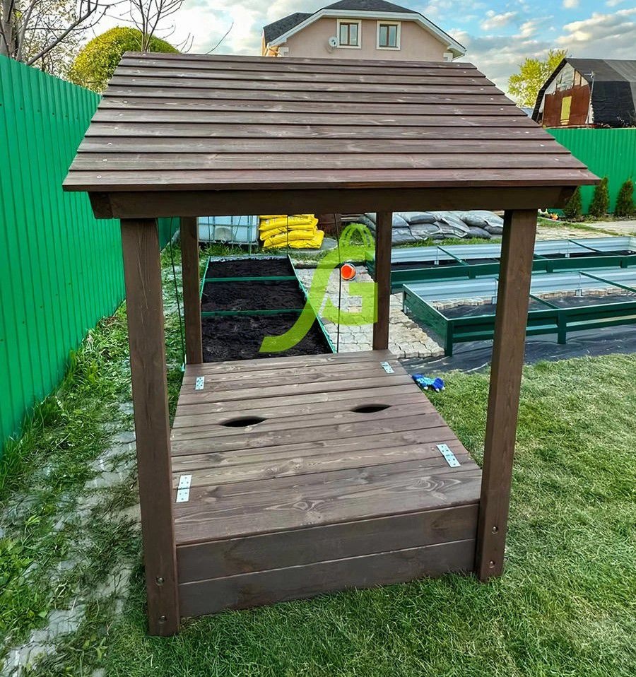 Детская деревянная песочница IgraGrad с крышей