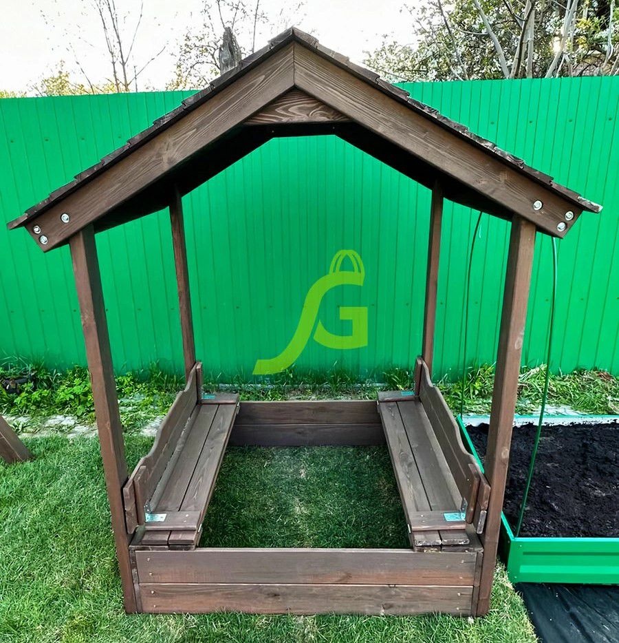 Детская деревянная песочница IgraGrad с крышей