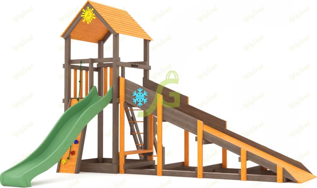 Всесезонная площадка IgraGrad С Tower со скалодромом SF2