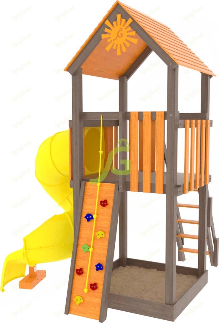 Детская игровая площадка  IgraGrad Панда Фани Tower с трубой