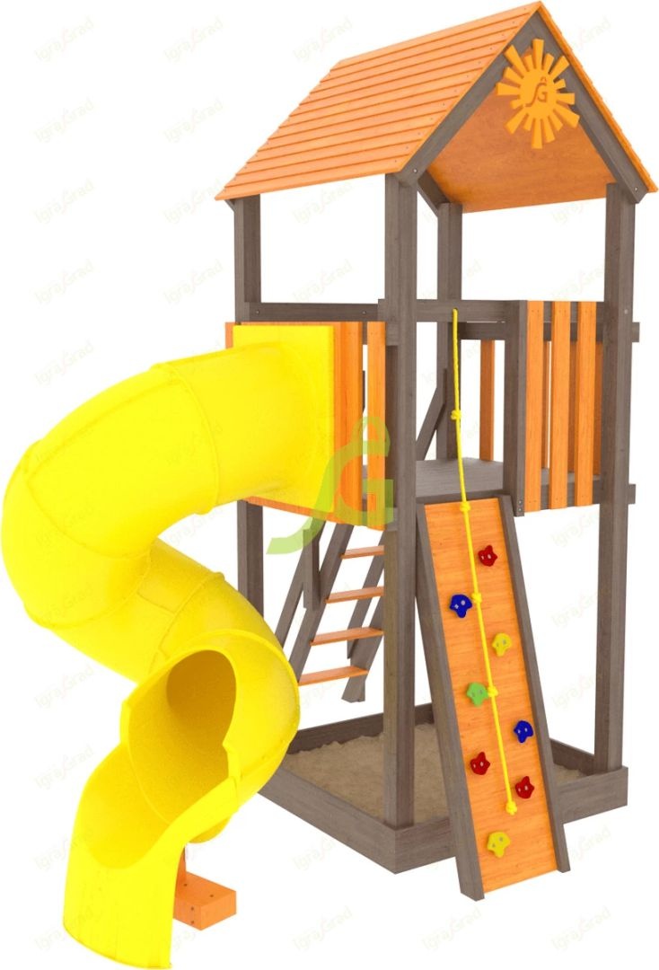 Детская игровая площадка  IgraGrad Панда Фани Tower с трубой