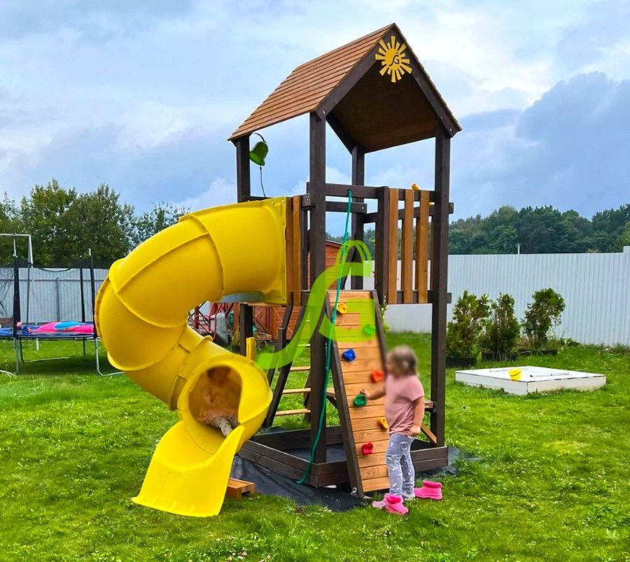 Детская игровая площадка  IgraGrad Панда Фани Tower с трубой