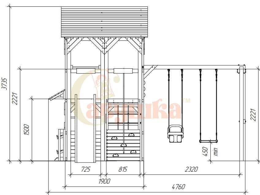 Детская игровая площадка Савушка PlayHouse-1
