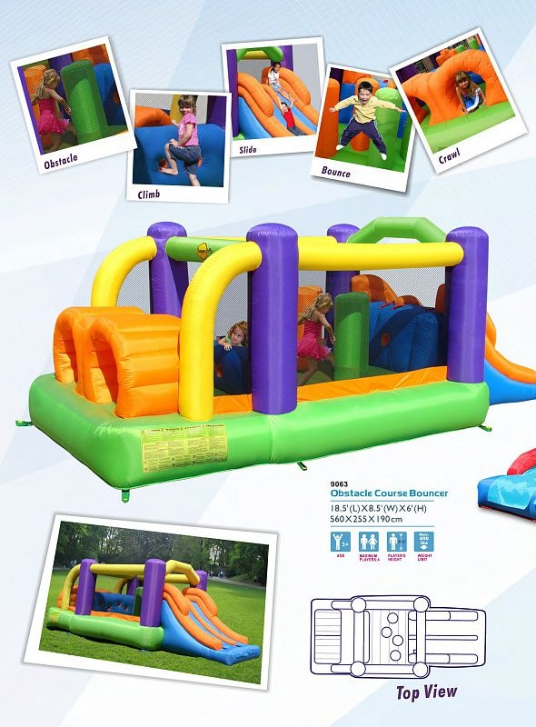 Надувной батут Happy Hop Полоса препятствий