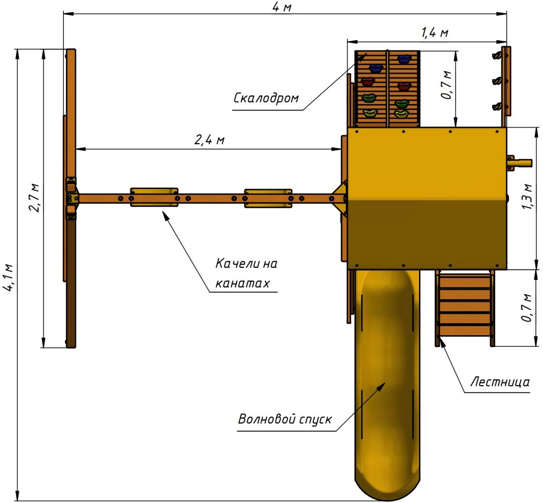 Детская деревянная площадка MoyDvor Версаль 2023
