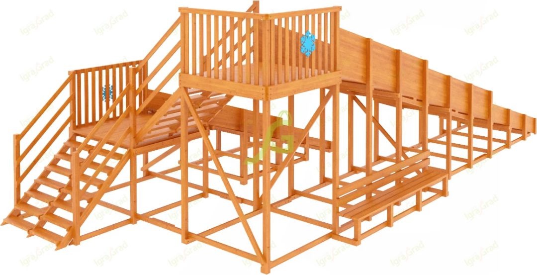 Зимняя горка IgraGrad Snow Fox скат 10 м (мод  3)