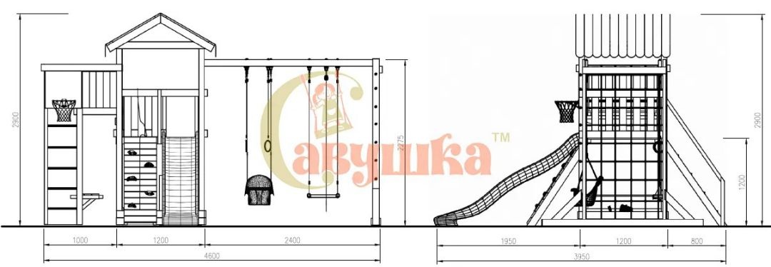 Детская игровая площадка Савушка Мастер 4