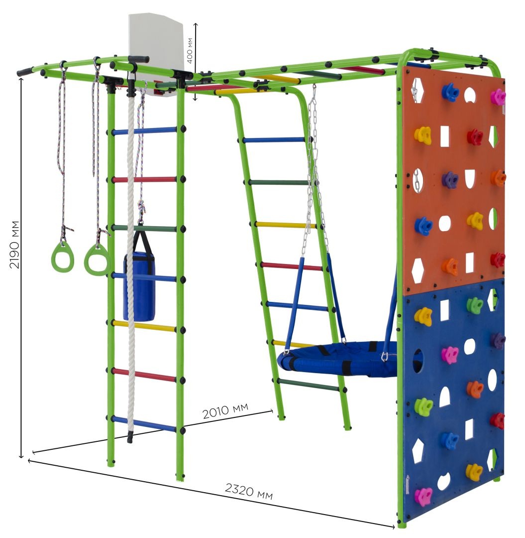 Детский игровой комплекс Формула здоровья Street 2 салатовый радуга