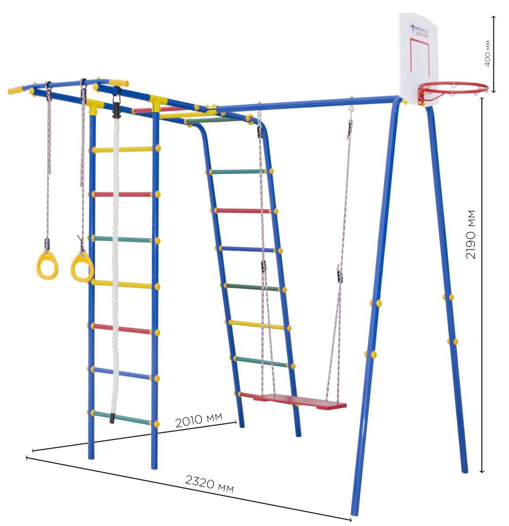 Детский игровой комплекс Формула здоровья Street 1 Smile синий радуга
