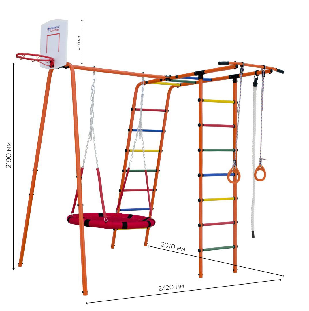Детский игровой комплекс Формула здоровья Street 1 оранжевый радуга