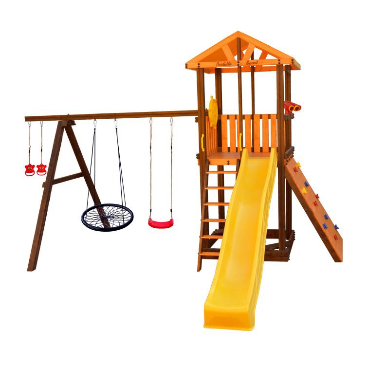 Детский игровой комплекс Perfetto Sport Pitigliano-5 + качели Паутина