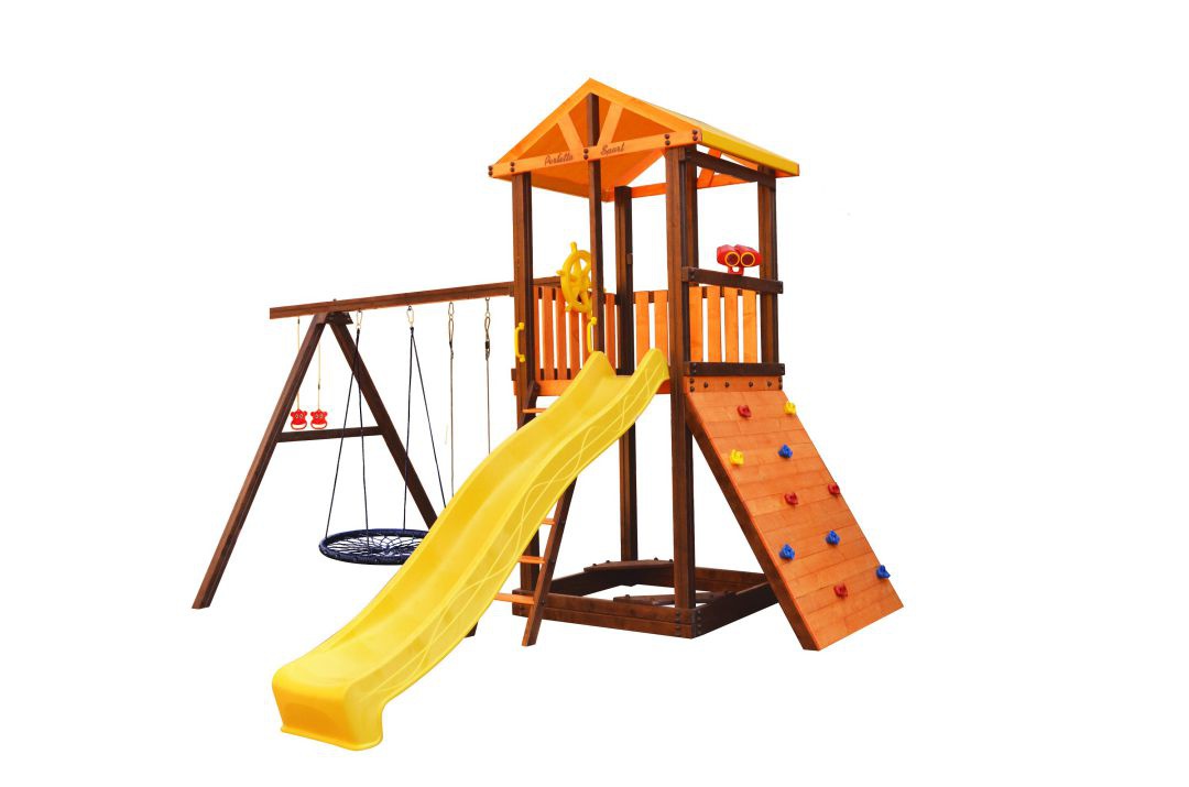 Детский игровой комплекс Perfetto Sport Pitigliano-5 + качели Паутина