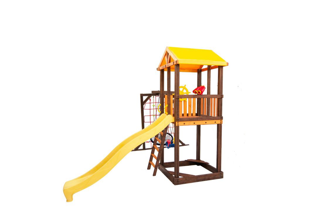 Детский игровой комплекс Perfetto sport Pitigliano-9 + качели Паутина