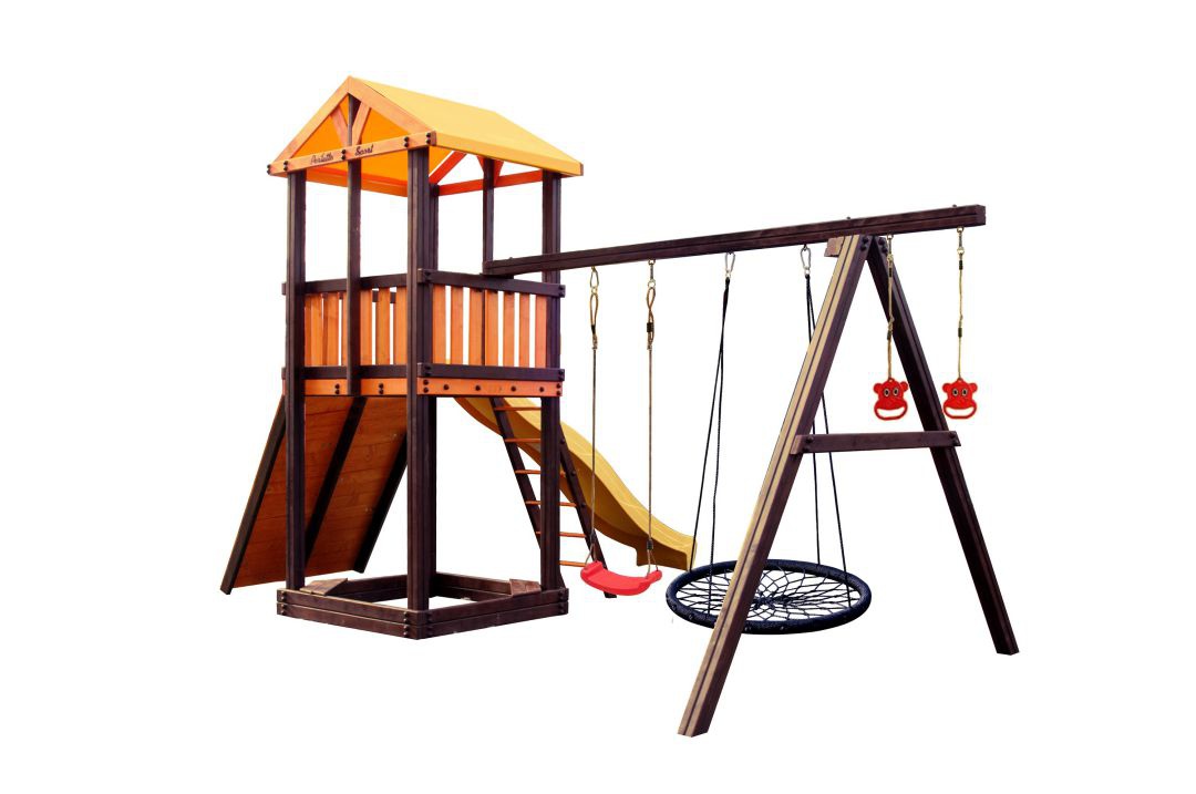 Детский игровой комплекс Perfetto Sport Pitigliano-5 + качели Паутина