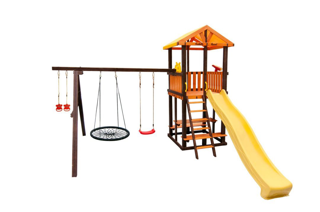 Детский игровой комплекс Perfetto sport Bari-3 + качели Паутина