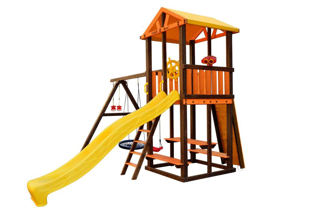 Детский игровой комплекс Perfetto sport Bari-4 + качели Паутина