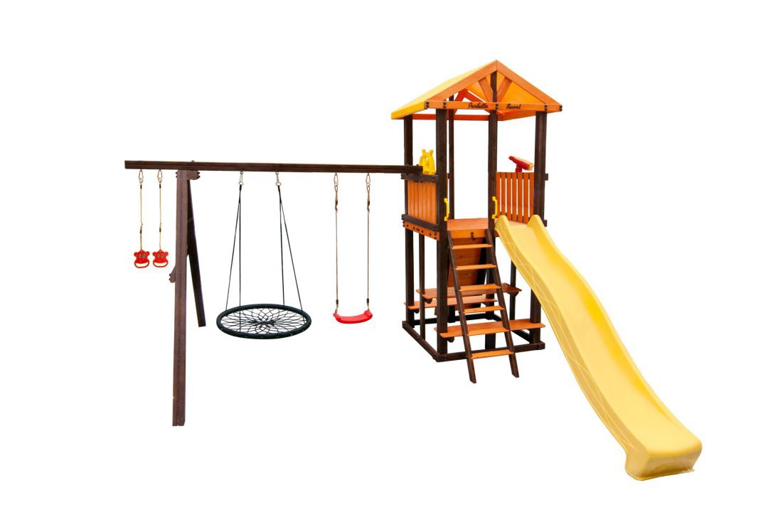 Детский игровой комплекс Perfetto sport Bari-4 + качели Паутина