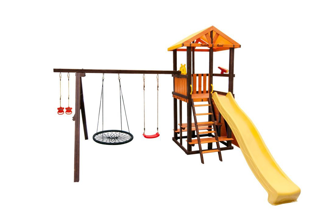 Детский игровой комплекс Perfetto sport Bari-5 + качели Паутина