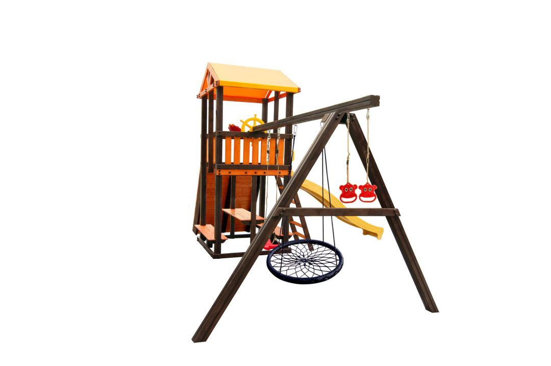 Детский игровой комплекс Perfetto sport Bari-5 + качели Паутина