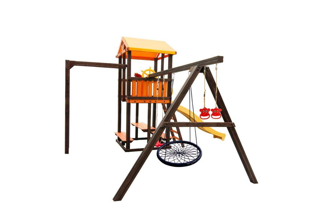 Детский игровой комплекс Perfetto sport Bari-6 + качели Паутина