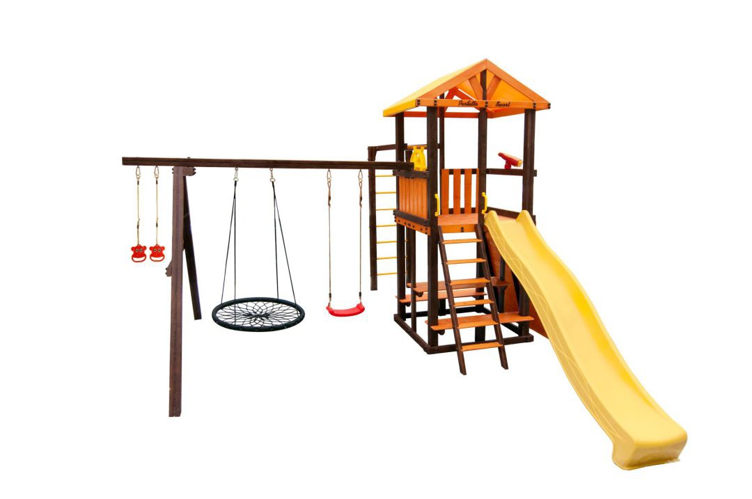 Детский игровой комплекс Perfetto sport Bari-8 + качели Паутина