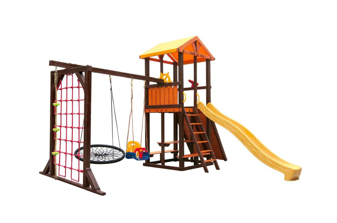 Детский игровой комплекс Perfetto sport Bari-11 + качели Паутина