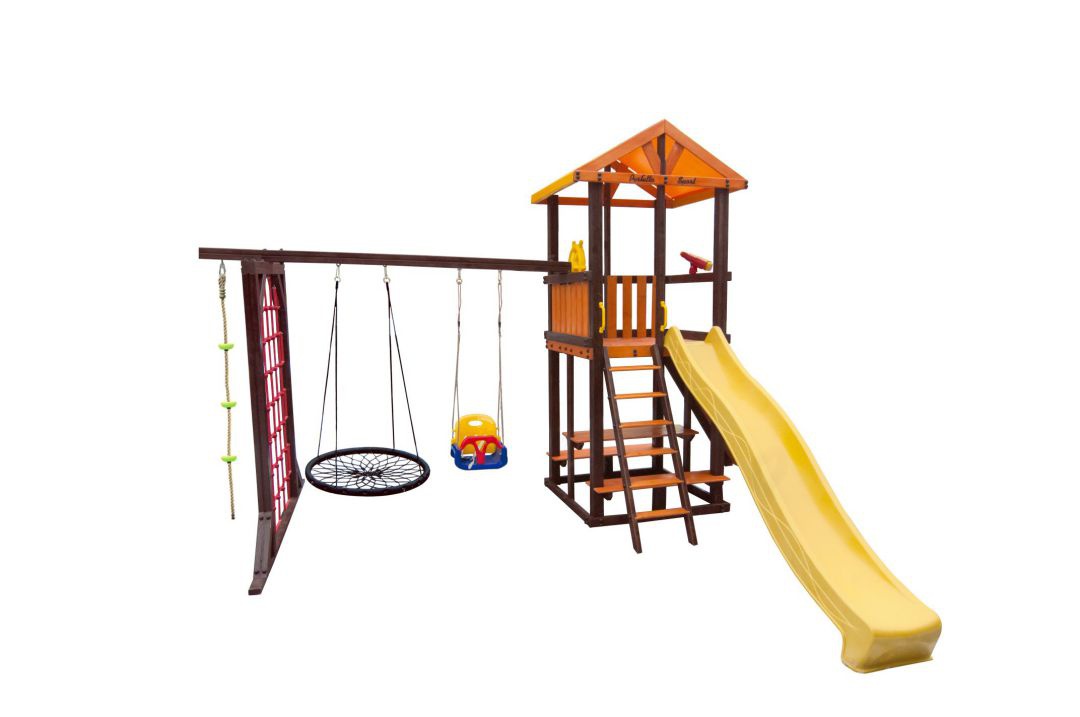 Детский игровой комплекс Perfetto sport Bari-11 + качели Паутина