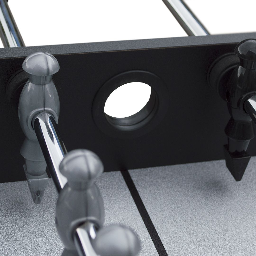 Игровой стол - футбол Hit черно-серебристый