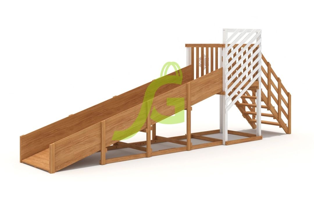 Деревянная зимняя горка IgraGrad Snow Fox скат 5 м мод.2